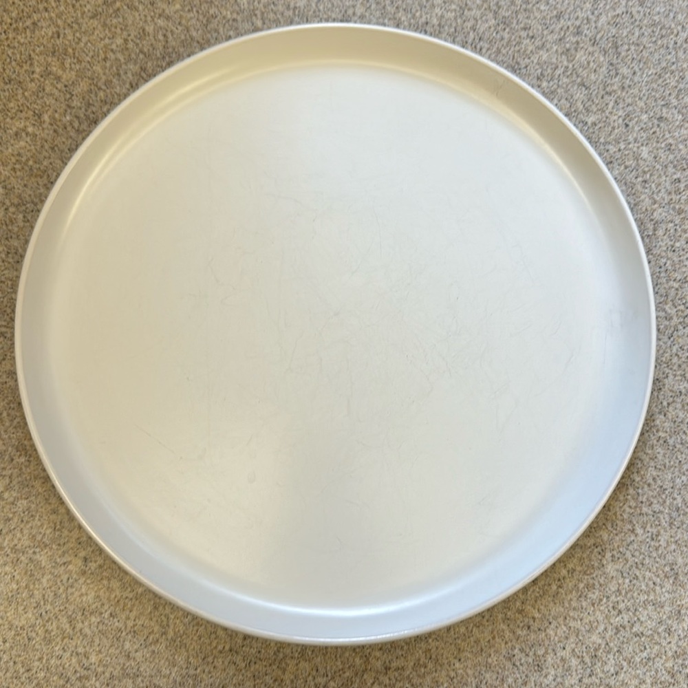 8-Crate & Barrel Wren Matte White Dinner Plate (10.6” diameter)